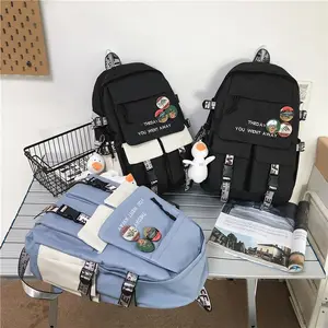 School Bags Multiple Colors Junior Unisex Backpack Multifunctional Student Leisure Backpack Large Capacity Backpack