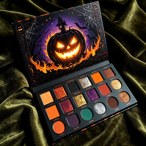 Palette <span class=keywords><strong>de</strong></span> fards à paupières vintage gothique, mat, scintillant, métallique, <span class=keywords><strong>maquillage</strong></span> d'<span class=keywords><strong>Halloween</strong></span>, citrouille, <span class=keywords><strong>sorcière</strong></span>, haute pigmentation, longue tenue - Product Image 2