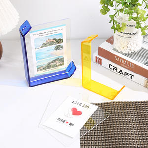 Cadre <span class=keywords><strong>photo</strong></span> en <span class=keywords><strong>acrylique</strong></span> personnalisable, support d'affichage de bureau transparent double face pour la décoration de la maison et du bureau en DIY - Product Image 3