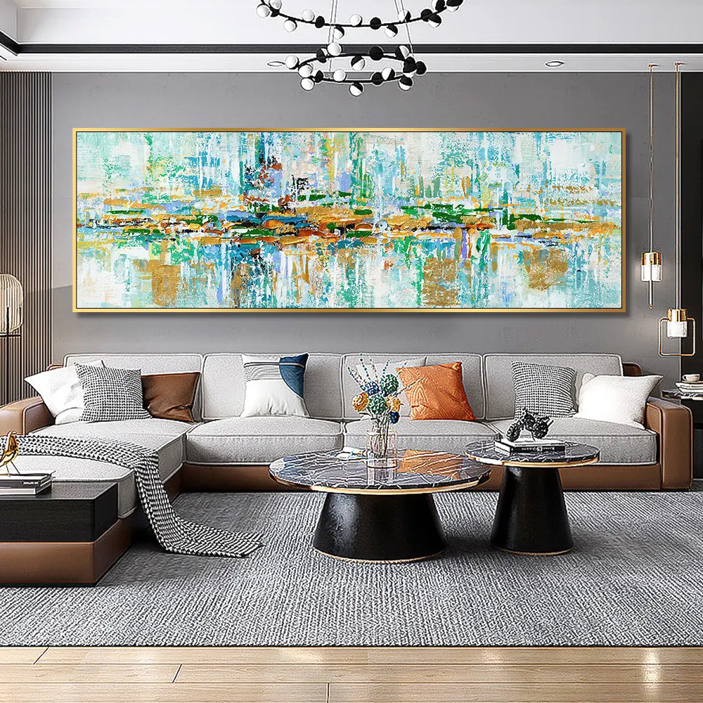 100% buatan tangan tekstur berat akrilik lukisan di kanvas modern abstrak berwarna 3D seni dinding untuk dekorasi rumah