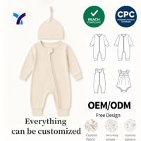 Combinaison bébé en viscose de bambou à double fermeture éclair, design unique, vente chaude, vêtements pour bébé, combinaison bébé en bambou