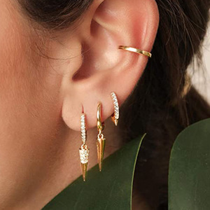 Orecchini Pendenti Geometrici con Punte per Donna, Stile Hip Hop, Gioielli alla Moda, Accessorio Audace e Distintivo - Product Image 4