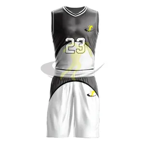 Hochwertige Herren einzigartige individuelle Sublimation Basketballtrikotuniform Design Farbe Farbe sublimierte reversible Basketball-Uniformen