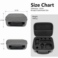 Boîte de rangement portable personnalisée pour sèche-cheveux - Étui rigide en EVA avec compartiments pour accessoires - Étanche, antichoc, garniture en cuir/nylon, fermeture éclair