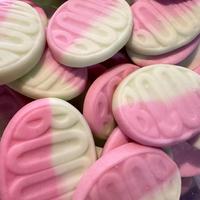 Bonbons gélifiés suisses, style suédois, ovales, moelleux, acidulés, doux, bicolores, bonbons fruités, en vrac