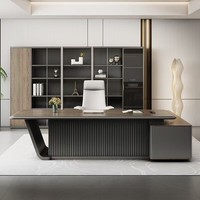 Bureau de patron de luxe moderne mobilier en bois durable et multifonctionnel adapté à la maison villa école directeur bureau