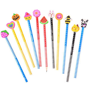 BECOL - Lápices de Madera Coloridos y Bonitos para Estudiantes, Lápices HB Estándar Creativos con Borrador de Dibujos Animados para Niños, Regalos - Product Image 1