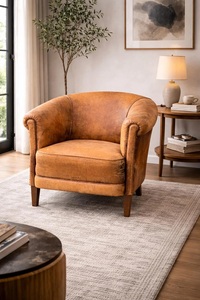 Sillón Club de Cuero de Alta Calidad, Sillón Vintage para el Hogar, Venta al por Mayor de Muebles - Product Image 2