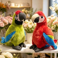 Peluche Perroquet Multicolore Super Douce en Polyester de 20 CM avec Doublure en Maille et Détails Brodés - Jouet Anti-Stress, Meilleur Cadeau