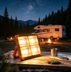 ไฟ LED พลังงานแสงอาทิตย์ 200W 336 LEDs IP66 กันน้ำ 5000mAh ชาร์จใหม่ได้สำหรับการซ่อมแซมรถแคมป์ปิ้งฉุกเฉิน - Product Image 3