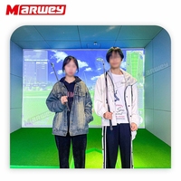Vente directe d'usine Marwey Simulateur de golf avec écran intelligent Projection interactive Simulateurs de jeu de golf d'intérieur commerciaux