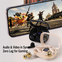 Nouveaux écouteurs TWS stéréo, casque sans fil, écouteurs de jeu, type clip d'oreille, double mode, affichage numérique, BT 5.4, IPX5