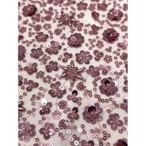 <b>Pink</b> Luxury Rhinestone Embroidery Wedding Fabric Exquisite Heavy Bridal Dress <b>Lace</b> Fabric Beaded Tulle Wedding Dress <b>Lace</b> - Product Image 3