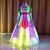 Robe de fée chinoise ancienne Hanfu à LED, costume de spectacle de danse pour carnaval, défilé, festival, fête d'Halloween