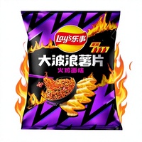 Papas Fritas Halal al por Mayor Lays Turkey Noodle, Bolsa de 70g, Crujientes, Saladas, Snack Exótico a Granel