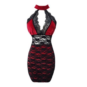 Nouvelle robe moulante <span class=keywords><strong>sexy</strong></span> pour femme, style rétro chinois, col en V, bretelles, cheongsam, dentelle, couture, fille <span class=keywords><strong>sexy</strong></span> - Product Image 5