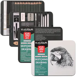 Débutant 52 pièces nouveau Design Art dessin croquis livre crayon ensemble avec plomb <span class=keywords><strong>color</strong></span>é - Product Image 2