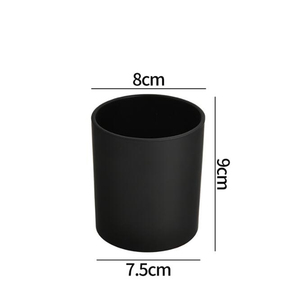 Prêt à expédier – Pot en verre ambré dépoli transparent de 300 ml pour bougie, support de bougie vide, pot en verre - Product Image 6