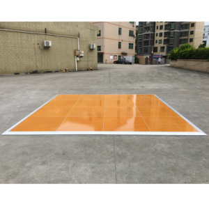 Interlocking glossy plywood aluminum modular dance floor for events - Product Image 5