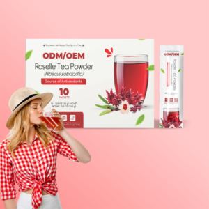 ผงผสมดอกกระเจี๊ยบออร์แกนิกแบบละลายเร็ว ผลิตตามสั่ง (OEM/ODM) สำหรับเครื่องดื่มสมุนไพรเพื่อสุขภาพหัวใจและหลอดเลือด - Product Image 1