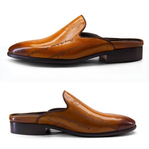 รองเท้าแตะฤดูร้อนสำหรับผู้ชายขนาดใหญ่ ปิดนิ้วเท้า หนังแท้ ลายนูน สไตล์ธุรกิจ กันลื่น สวมใส่สบาย ระบายอากาศได้ดี - Product Image 4