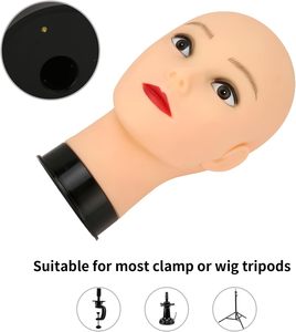 Mannequin <span class=keywords><strong>chauve</strong></span> pour l'affichage de perruques, modèle de tête <span class=keywords><strong>chauve</strong></span> pour l'affichage de perruques, chapeaux, lunettes - Product Image 6