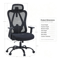 Chaises de bureau ergonomiques en maille luxueuse, avec design moderne et fonction de levage, chaises de direction et chaises de conférence