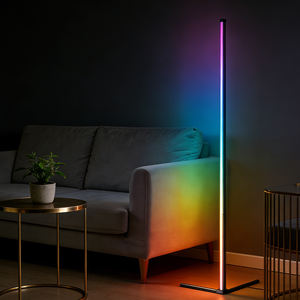 Lámpara <span class=keywords><strong>de</strong></span> Pie Inteligente RGB S Corner con Control Remoto, 16 Millones <span class=keywords><strong>de</strong></span> Colores, Sincronización Musical, Luz LED Moderna para Sala <span class=keywords><strong>de</strong></span> Estar, Hogar - Product Image 1