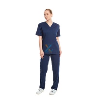 <strong>Best</strong> <strong>Selling</strong> Stylish Design Front Button Closure Stretch Fabric Hospital Uniforms <strong>Women</strong> Nurse Medical <strong>Scrubs</strong>