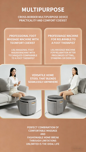 Draagbare verwarmde voet- en beenmassager 2-in-1 design massagekruk voor thuis en kantoor - Product Image 6
