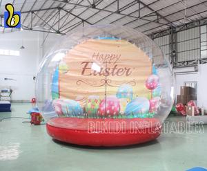 Hoge Kwaliteit Pvc Transparante Opblaasbare Basis Sneeuwbal Bubble Huis Met Tunnel Voor Outdoor Evenementen - Product Image 5
