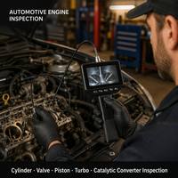 Vidéoscope articulé industriel UDIAG GVS400 1080P 3,9 mm 210 °   Caméra d'inspection endoscopique avec écran HD 4,3 pouces, étanche