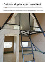 A-Rahmen Dreieckiges Glamping-Zelt Zweistöckige Loft-Villa Wasserdichtes Winddichtes Outdoor-Resort Ferienhaus Campinghaus