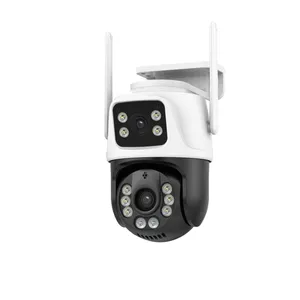 6MP AI Motion Tracking Ip De Surveillance Cctv Dual Lens Outdoor Ptz Home Security Wifi Camera