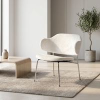 Chaises de salon, de lecture et de café, style nordique moderne, cadre métallique bas, couleur blanche, vente en gros directe d'usine