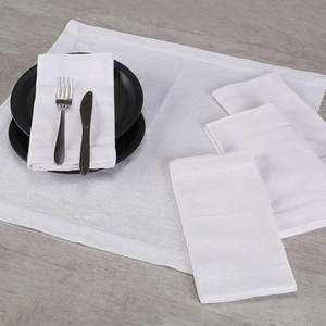 Serviettes en lin 100% élégantes et de haute qualité Serviettes jetables en tissu biologique de style classique pour les événements de mariage et de restaurant - Product Image 1
