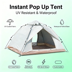 Carpa de Techo Automática de Apertura Rápida para las Cuatro Estaciones, Personalizada, de Tela Oxford con Revestimiento Plateado Impermeable, de Una Habitación para 2 Personas - Product Image 2