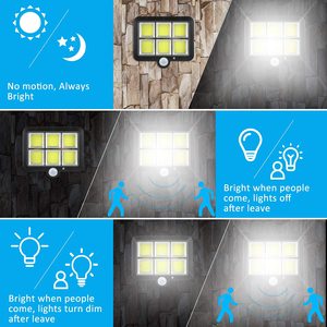 Lámpara <span class=keywords><strong>Solar</strong></span> de Pared Dividida de 120 COB con Control Remoto, Impermeable y con <span class=keywords><strong>Sensor</strong></span> de <span class=keywords><strong>Movimiento</strong></span> para Uso en Exteriores - Product Image 5