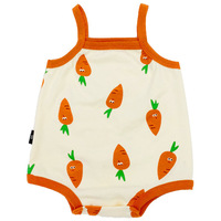 Baju Monyet Bayi Netral Suspender Wortel Dicetak Bayi Perempuan Anak Laki-laki Baju Monyet Katun