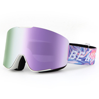 Lunettes de ski sans monture WHALE personnalisées, cylindriques, double couche, anti-buée, pour adultes