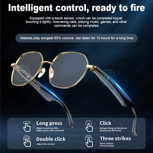 LIGE BWW100 gafas inteligentes respuesta teléfono Ai traducción inteligente asistente de voz Anti-Luz Azul escuchar música UV400 gafas de sol - Product Image 2