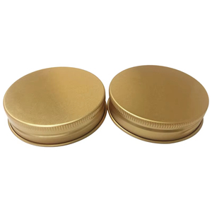 <span class=keywords><strong>2025</strong></span> Chai Thủy Tinh Bạc Vàng Emboss Knurled Curl cạnh vít nhôm nắp chai - Product Image 1