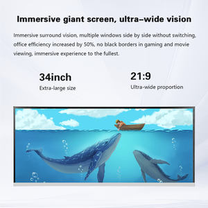 Meilleurs moniteurs LED de jeu avec résolution 5K, écran incurvé, moniteur de jeu 5K, moniteur d'ordinateur PC <span class=keywords><strong>34</strong></span> <span class=keywords><strong>pouces</strong></span> - Product Image 2