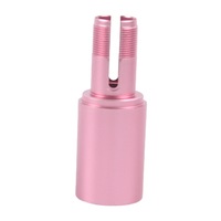 Pièces sur mesure en acier inoxydable 304 usinées CNC, perçées, anodisées, moletées, capuchons cylindriques, connecteurs filetés pour carburant