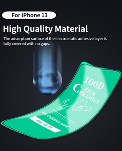 Anti-shock trasparente protezione dello schermo del telefono cellulare in vetro temperato per <span class=keywords><strong>iPhone</strong></span> 13 <span class=keywords><strong>12</strong></span> 11 <span class=keywords><strong>Pro</strong></span> Max 100D HD <span class=keywords><strong>pellicola</strong></span> protettiva in ceramica - Product Image 3
