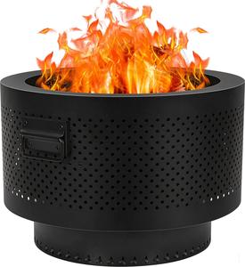 Luxury Black Portable Smokeless <b>Fire</b> <b>Pit</b> <b>Wood</b> <b>Burning</b> <b>Fire</b> Bowl with Carry Bag for Outdoor Patio Backyard Camping - Product Image 1