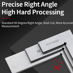 Acciaio al carbonio 90 gradi con bordo del coltello righello quadrato con lama angolare prova ad angolo quadrato righello a forma di <span class=keywords><strong>L</strong></span> strumento di misurazione del calibro del righello - Product Image 3