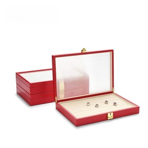 Caja de joyería personalizada de alta gama, de cuero PU, para pendientes, pulseras, collares y anillos, caja de almacenamiento y exhibición de joyas. - Product Image 2