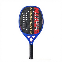 Raquette de beach tennis en carbone composite 3K/12k/18k durable et personnalisée 2026 avec surface texturée et noyau en mousse EVA à mémoire de forme
