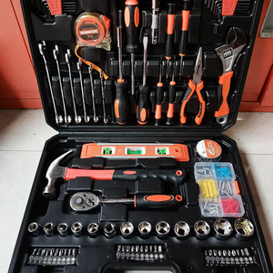 <span class=keywords><strong>Kit</strong></span> d'outils à main <span class=keywords><strong>en</strong></span> métal professionnel pour la réparation à domicile électricien charpentier perceuse électrique Compatible - Product Image 1